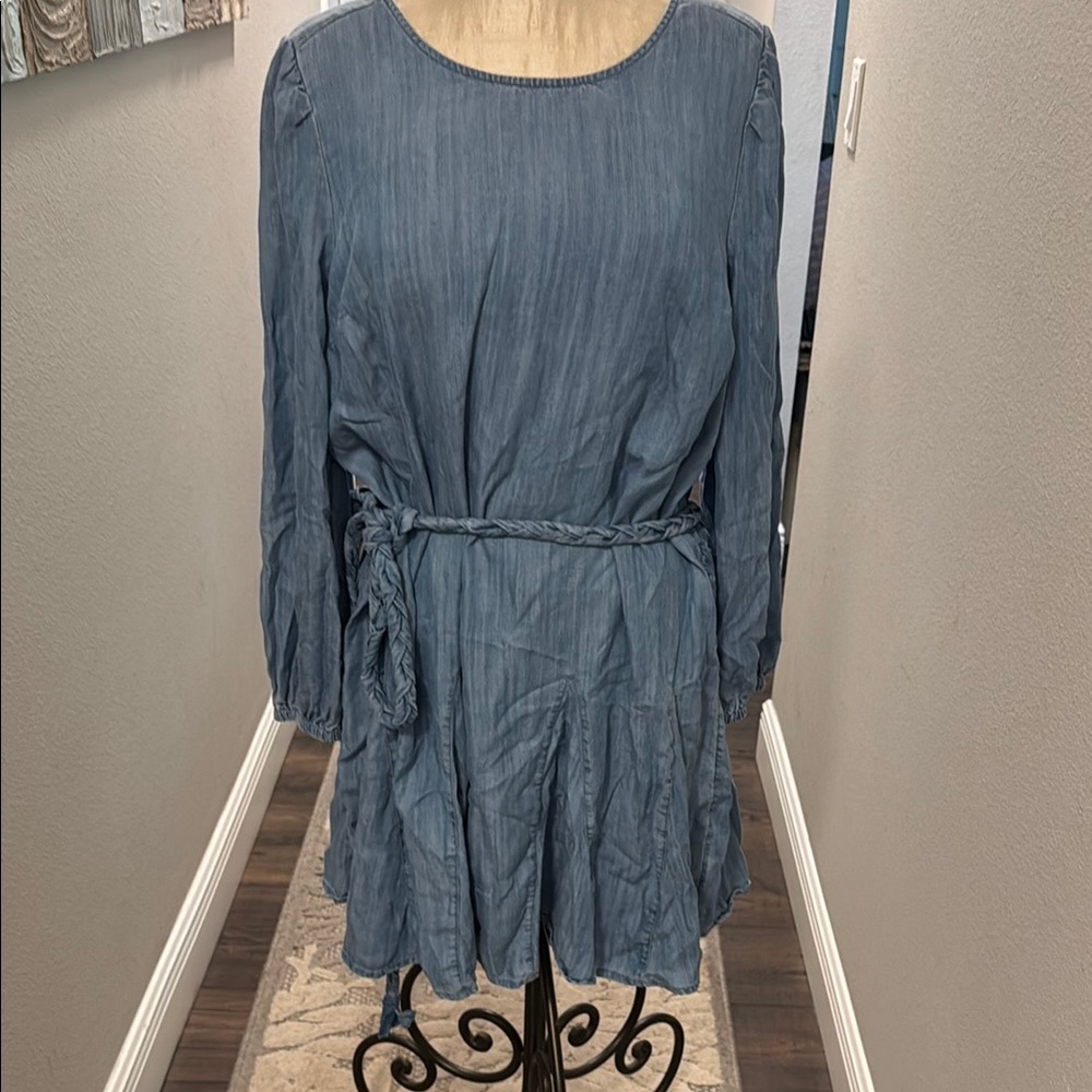 Vineyard Vines Chambray Long Sleeve Dress with Belt